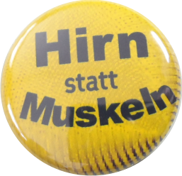 Hirn statt Muskeln Button